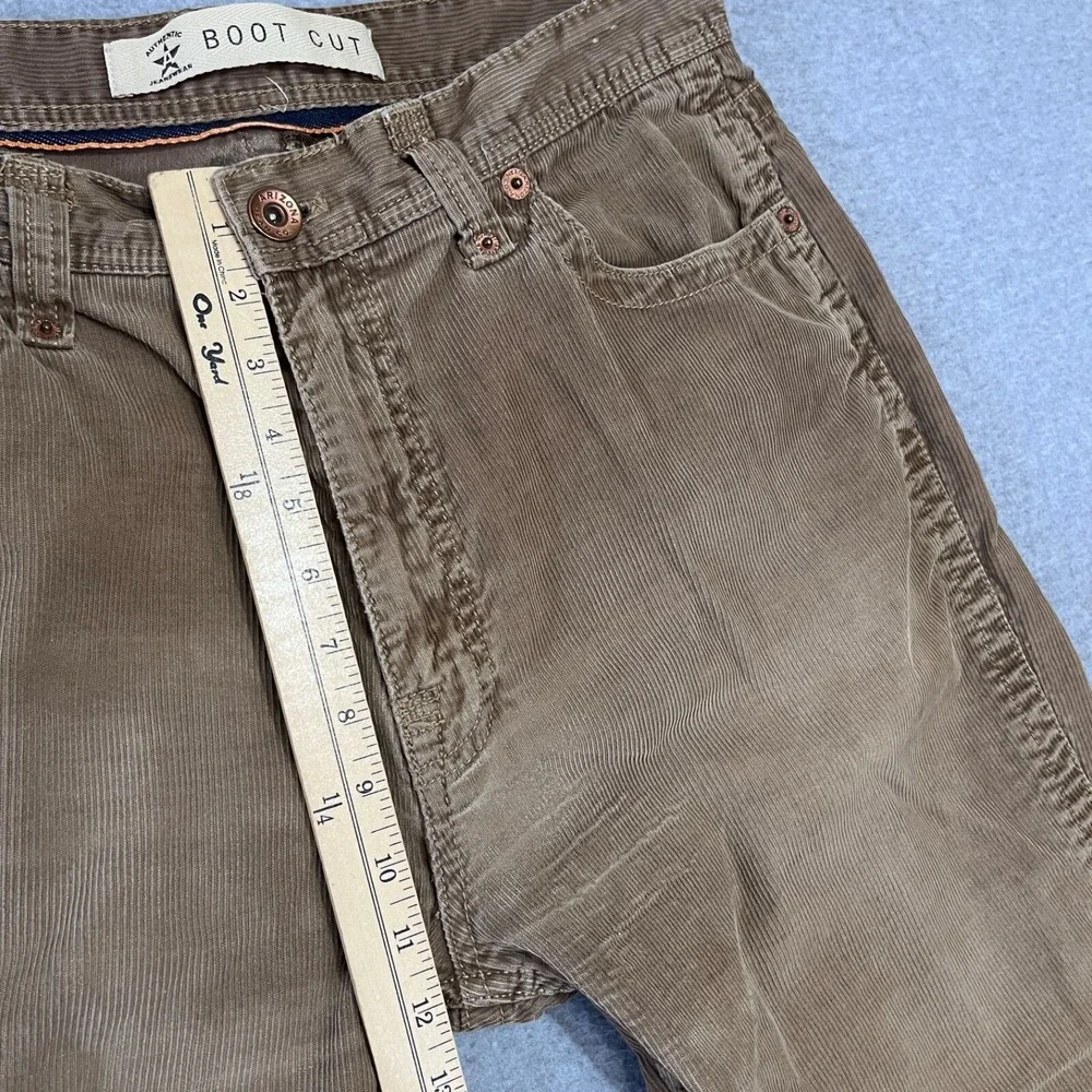 Arizona Jeans Mens 38X34 Brown Bootcut Mid Rise Faded Y2K‎ Corduroy